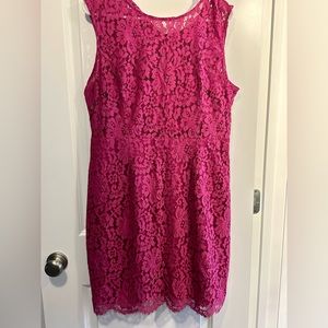 Magenta lace dress